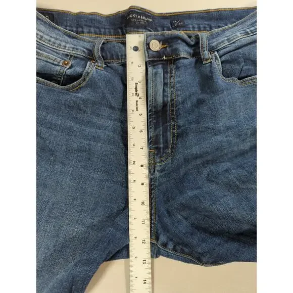 Lucky Brand 412 Athletic Slim Jeans Mens 36x30 Blue Denim Stretch Classic Fit - Picture 7 of 15